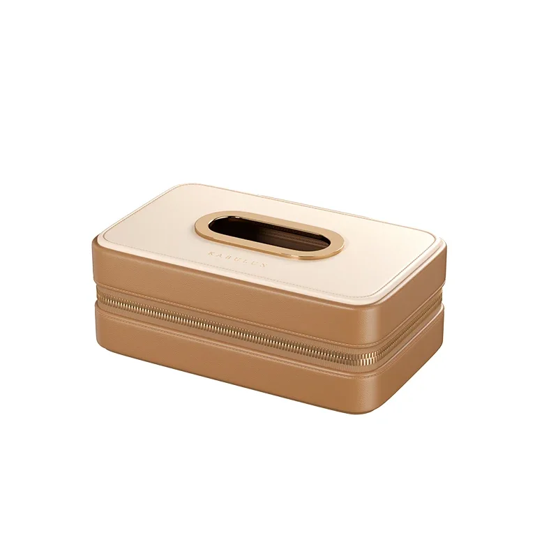 

*Car tissue box, high-end armrest box, leather car pumping carton, women's car paper pumping hanging type, simple