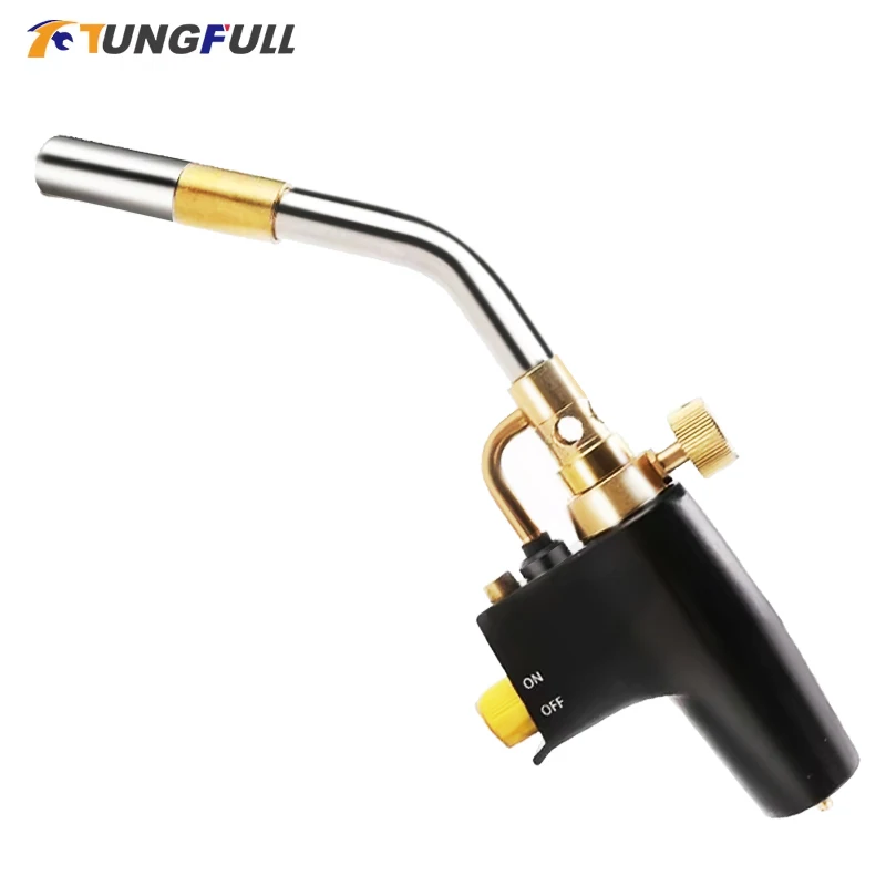 Antorcha de soldadura de propano MAPP, pistola de soldadura sin oxígeno con cilindro de almacenamiento de Gas para barbacoa y sopletes de combustión de soldadura