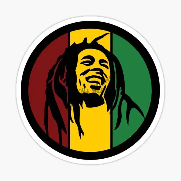 Jamaican One Love Regulasta Fari Bob Marley Sticker Vinyl Self Adhesive Flower Suitable for Any Smooth Flat Decal