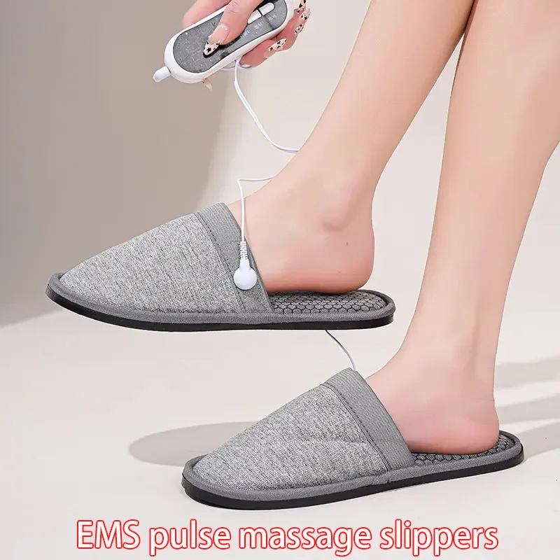 EMS Electrode Physioherapy Massage Slipper Non-Slip Home Foot Massage Shoes Electrode Microcurrent EMS Foot Treatment Slippers