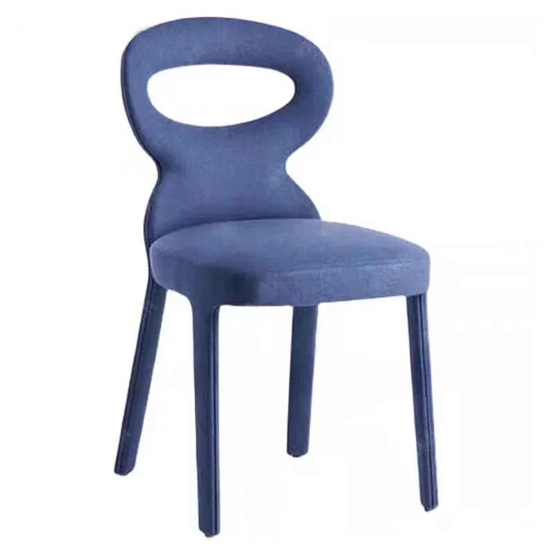 Modern solid wood fabric dining chair, negotiation chair, home study chair, reception chair