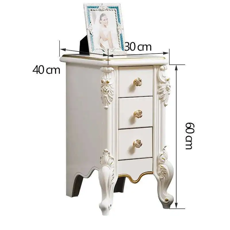 Luxury European Night Table Nordic Aesthetic Unique Italian Nightstand Advanced Sense High-end Criado Mudo Home Furniture