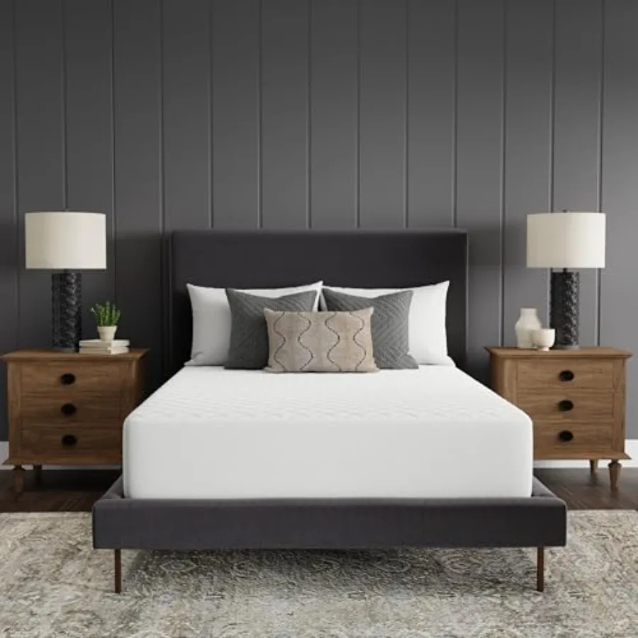 

Роскошные матрасы из 100% хлопка с мягким верхним слоем, высокой плотностью наполнителя EternaLoft, прочными угловыми вставками и тканевой обивкой, глубина 18 дюймов