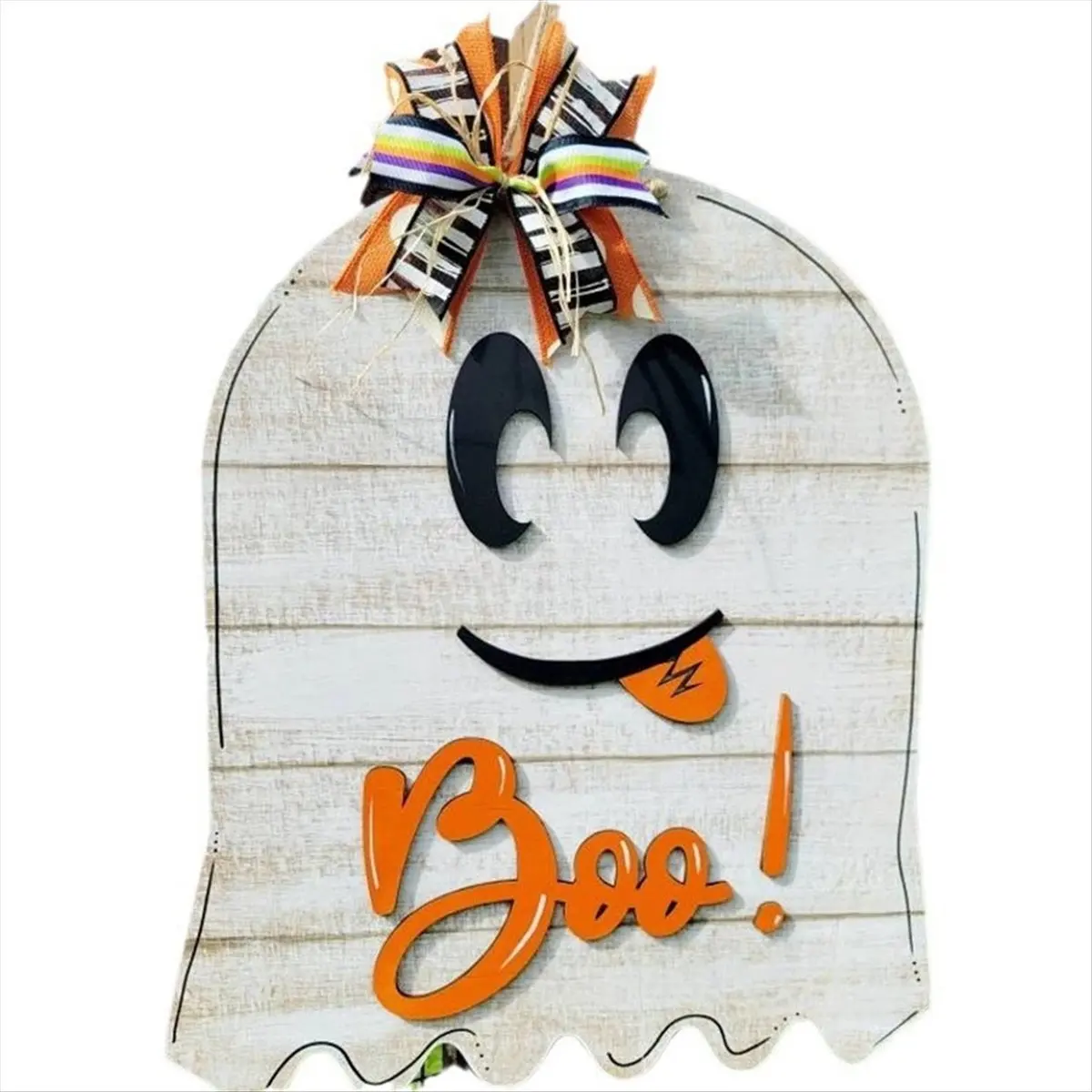 POPULAR-Halloween Ghost Welcome Sign Cute Wood Door Hanger with 