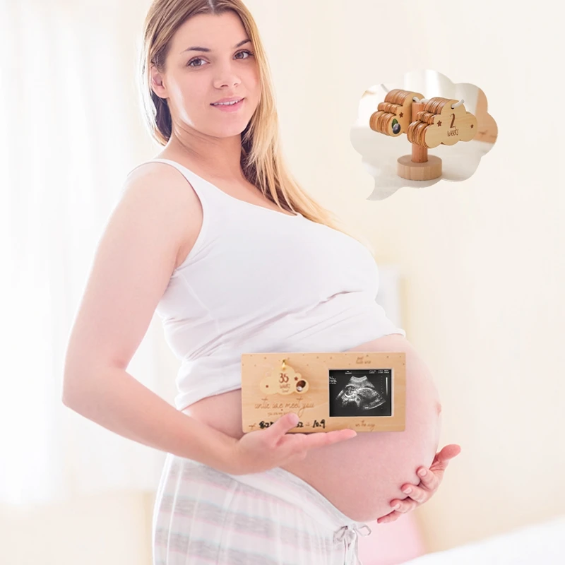 Sonogram Fotolijst Baby Echografie Foto Troebele Frame Zwangerschap Cadeau Baby Aankondiging Aandenken Voor Koppels Nieuwe Moeders Dady