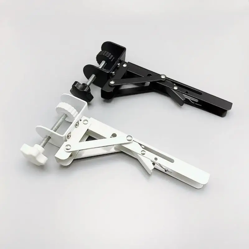 L-shaped No Drill Desktop Bracket Punch-free Space-saving Sturdy Extension Plate Rack for Kitchen Desk Storage