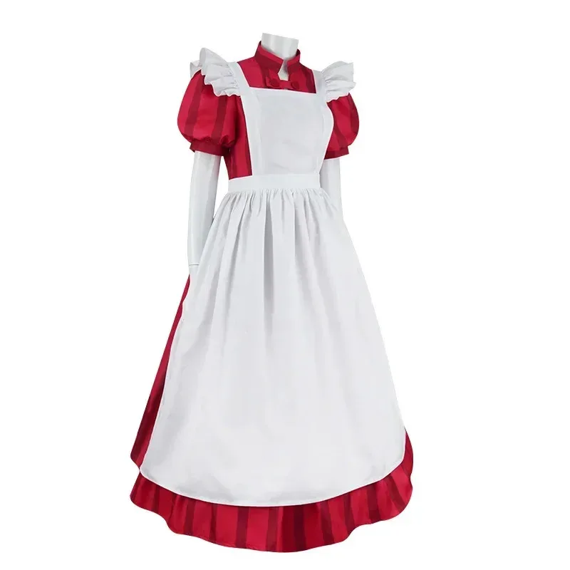 The Boy and The Heron Cosplay Movie Kiriko Cosplay Costume Red Dress Apron Girls Unform New Anime Cos Halloween Party Con Cos