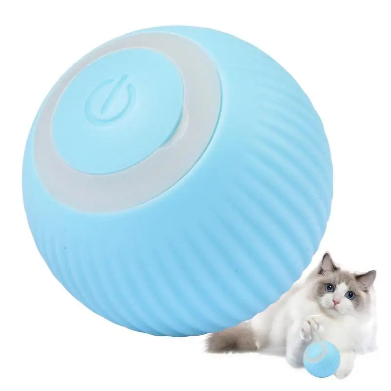 Electric Cat Ball Toys Automatic Rolling Smart Cat Toys Interactive for Cats Training Self-moving Kitten Toys for Indoor Playing