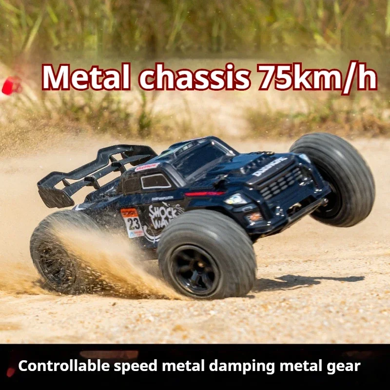 Zestaw upominkowy do samochodów RC 4x4:1/16 aluminiowy samochód zdalnie sterowany, 75 km/h bigfoot terenowy rc drift car, profesjonalne wyścigi,