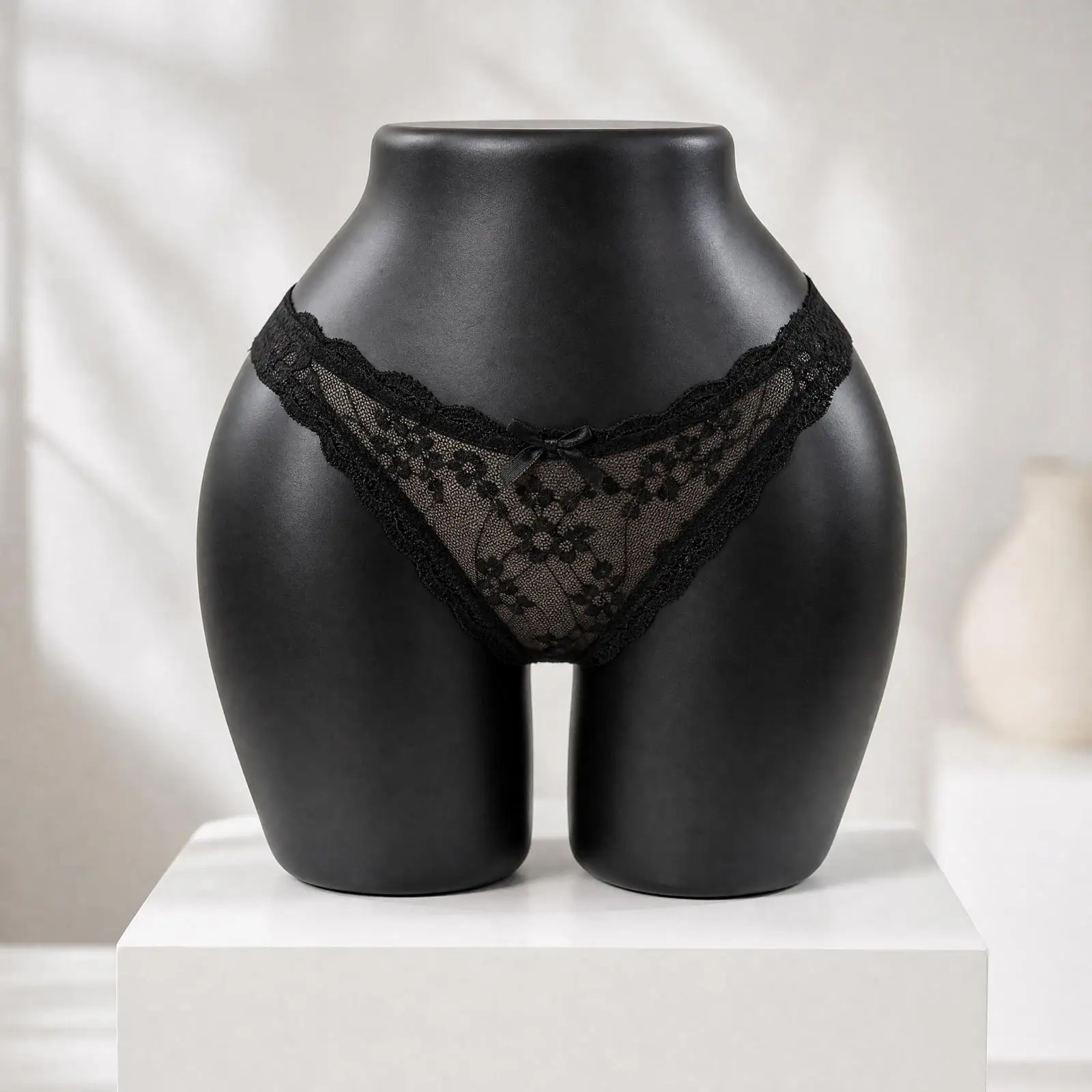 Torso Mannequin Display Form for Lingerie Retail Store Showcase Smooth Glossy Finish Plastic Female Body Contour Display
