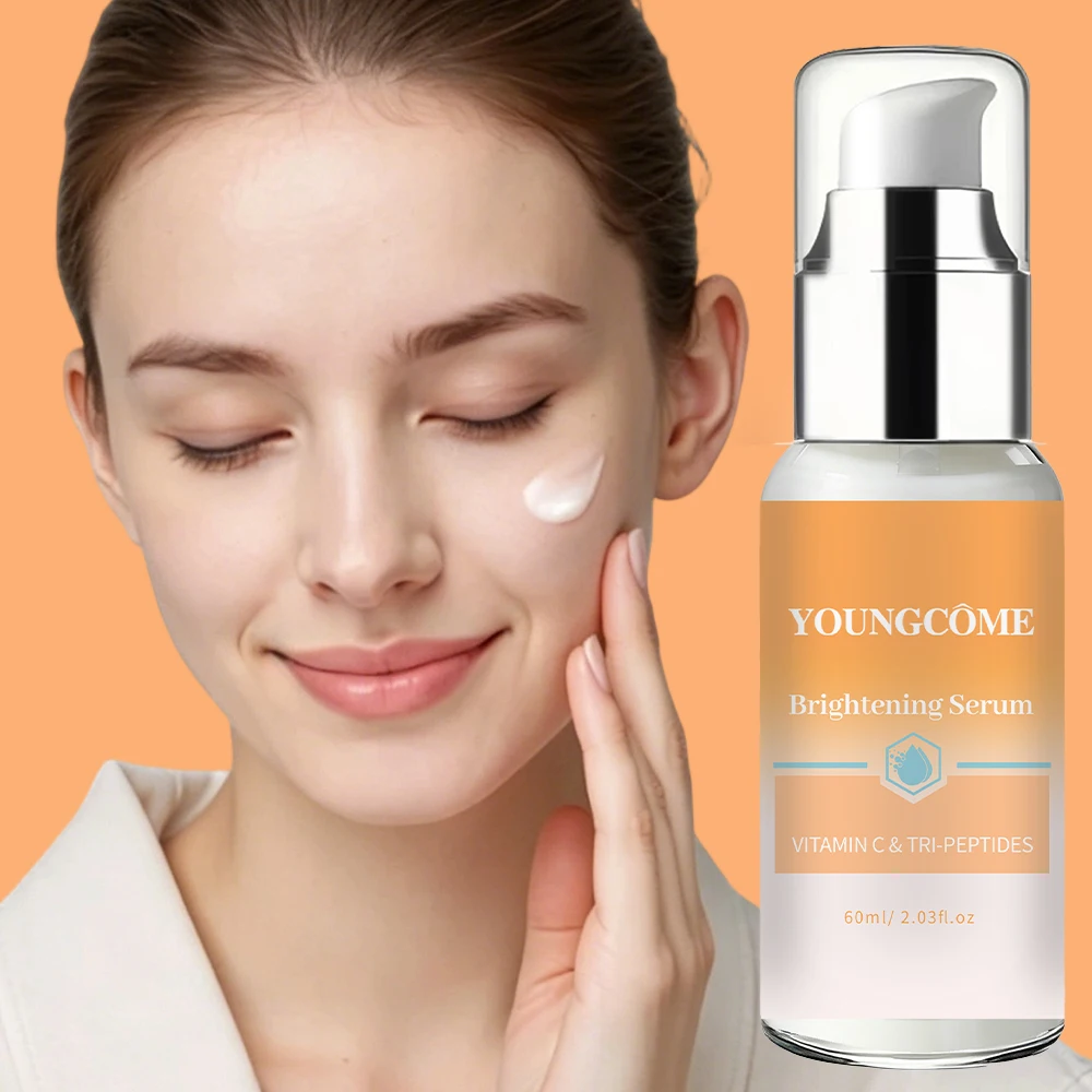Sérum Facial YOUNGCOME com Vitamina C e Tri-Peptídeos, Hidratante Iluminador para Pele Radiante, Essência Nutritiva Diária