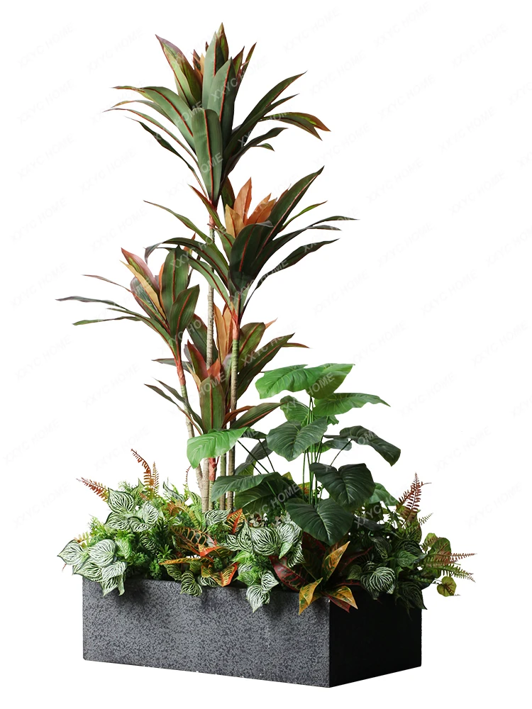 

Artificial Plant Brazilwood Red Iron Tree Indoor Landscape Partition Pot Corner Decorative Greenery