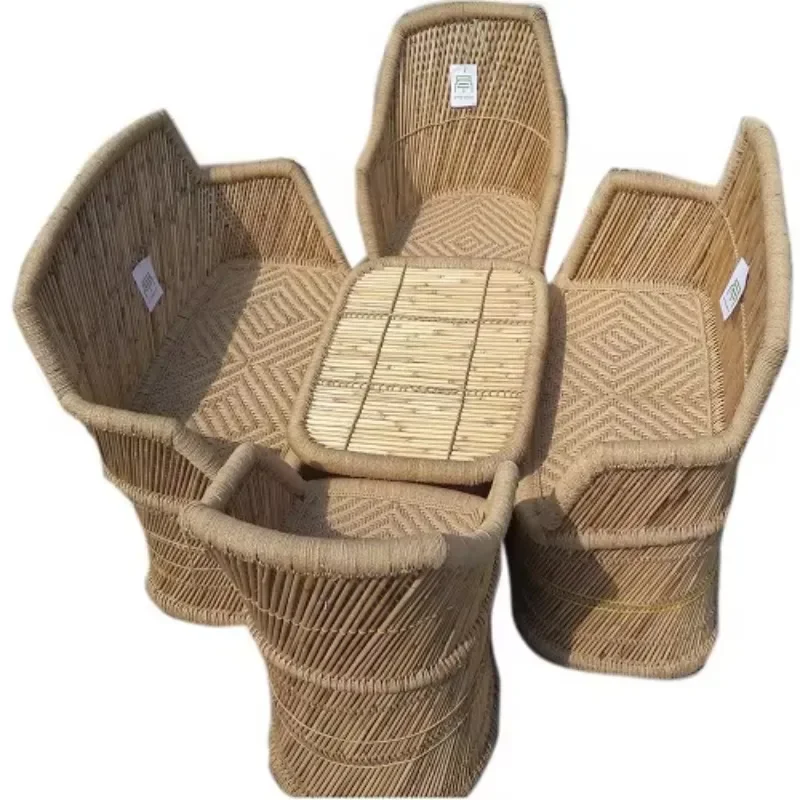 

Indoor and Outdoor Furniture Rattan Bamboo Sofas and Chairs Terrace Cafe Garden Bar Reception Chairs