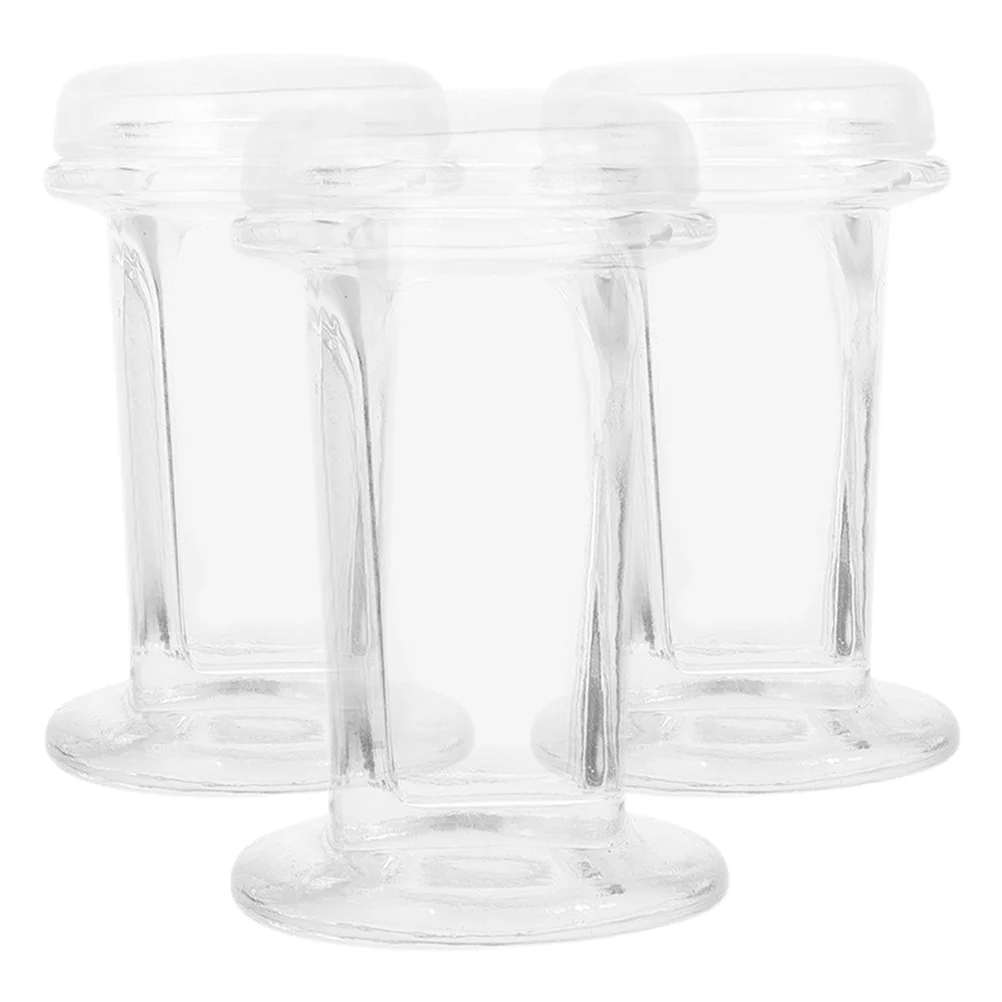 

3 Pcs Glass Lid Staining Jar Coplin Microscope Slide Preparation Drying Plate Storage