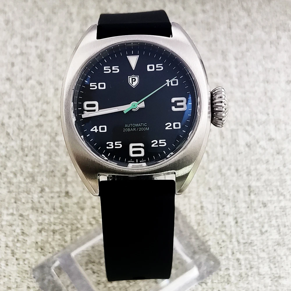 

2025 New 36mm Men Diver Watch NH35 Movement Retro Automatic Men's Watch Sport Rubber Strap Watch Waterproof Sapphire Glass