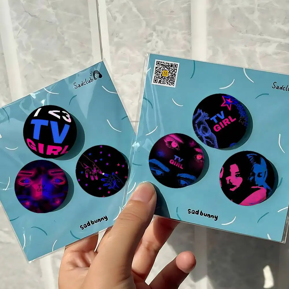 Tv Girl Who Really Cares For Badge Personalized Custom Laser Reflective Badge Hologram Metal Enamel Pin Brooch Souvenir Gift