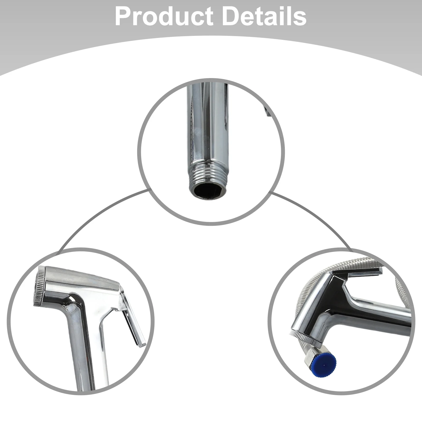 Sprinkler Shower Head Head Hose Set for shattaf Shower Silver Sprayer Stainless Steel 0.05-1.0Mpa Bidet Douche for durable