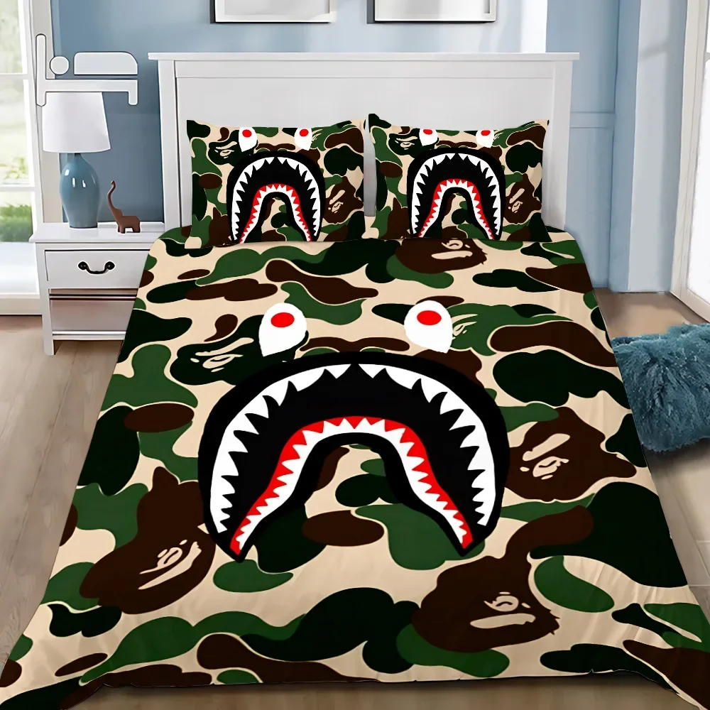 Duvet Cover Pillowcase Bedding Set Adult Fashionable unique B-Bapes BoyGirl Bedroom Decoration Children Single Double Large Size