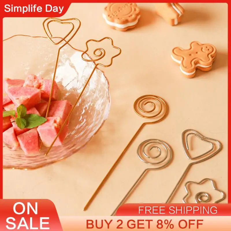 

Креативный знак с фруктами, портативная посуда для отеля, ресторана, бытовая вилка для фруктов из нержавеющей стали