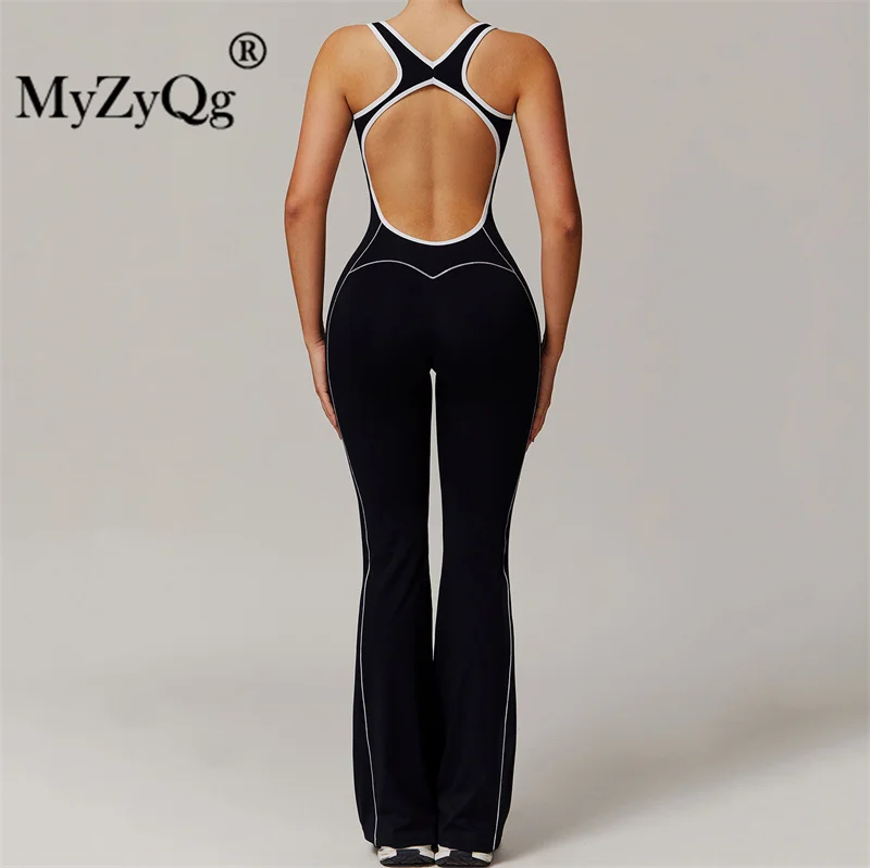 MyZyQg Women Ballet Dance Aerial Hollowed Yoga Jumpsuit Thin Belly Micro Fitness Sports Running Tracksuit Gym Sportswear