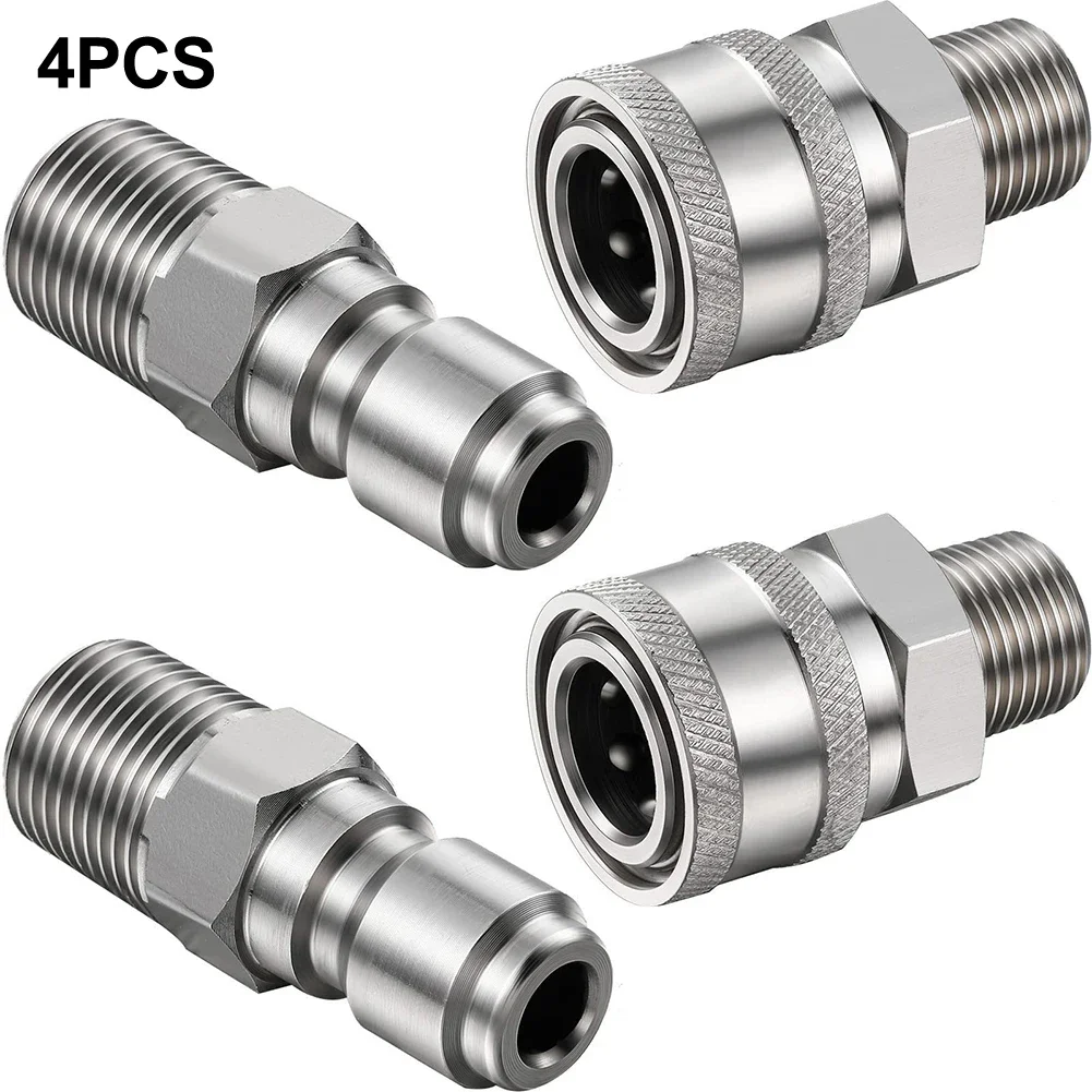 

NPT Quick Connector Male Female Adapter 1/4" 3/8" For High Pressure Cleaner Stainless Cleaning Machine Male And Female Connector