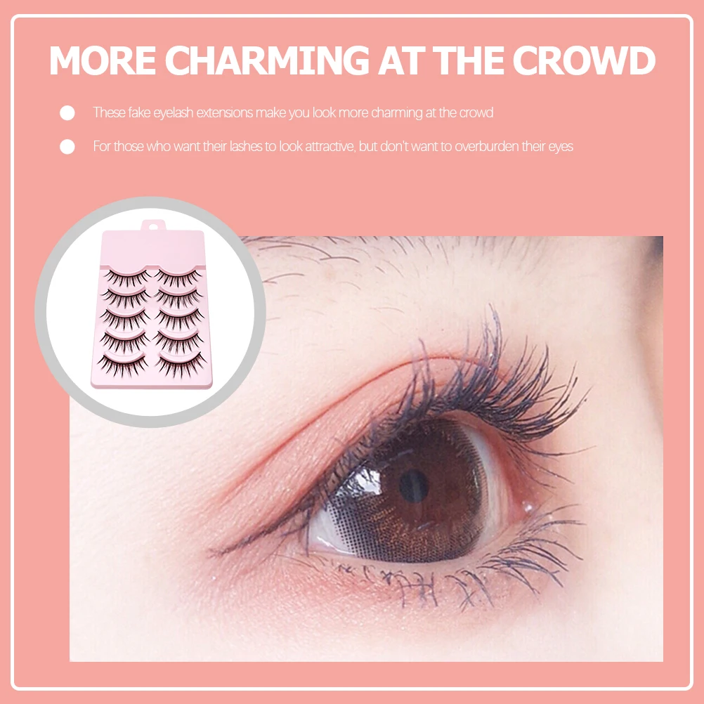 

Natural Long False Eyelash Extensions Fake Lash Makeup Supply For Women Salon Party Artificial Thick Full Lashes