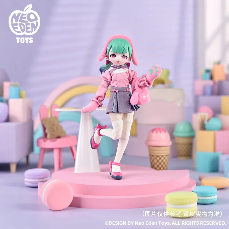 

Official Neo Eden Toys Eve Lynna Hanging Card - Fluffy Rabbit Action Figure Mjd Joints Doll Desktop Ornament Collect Toy Gifts