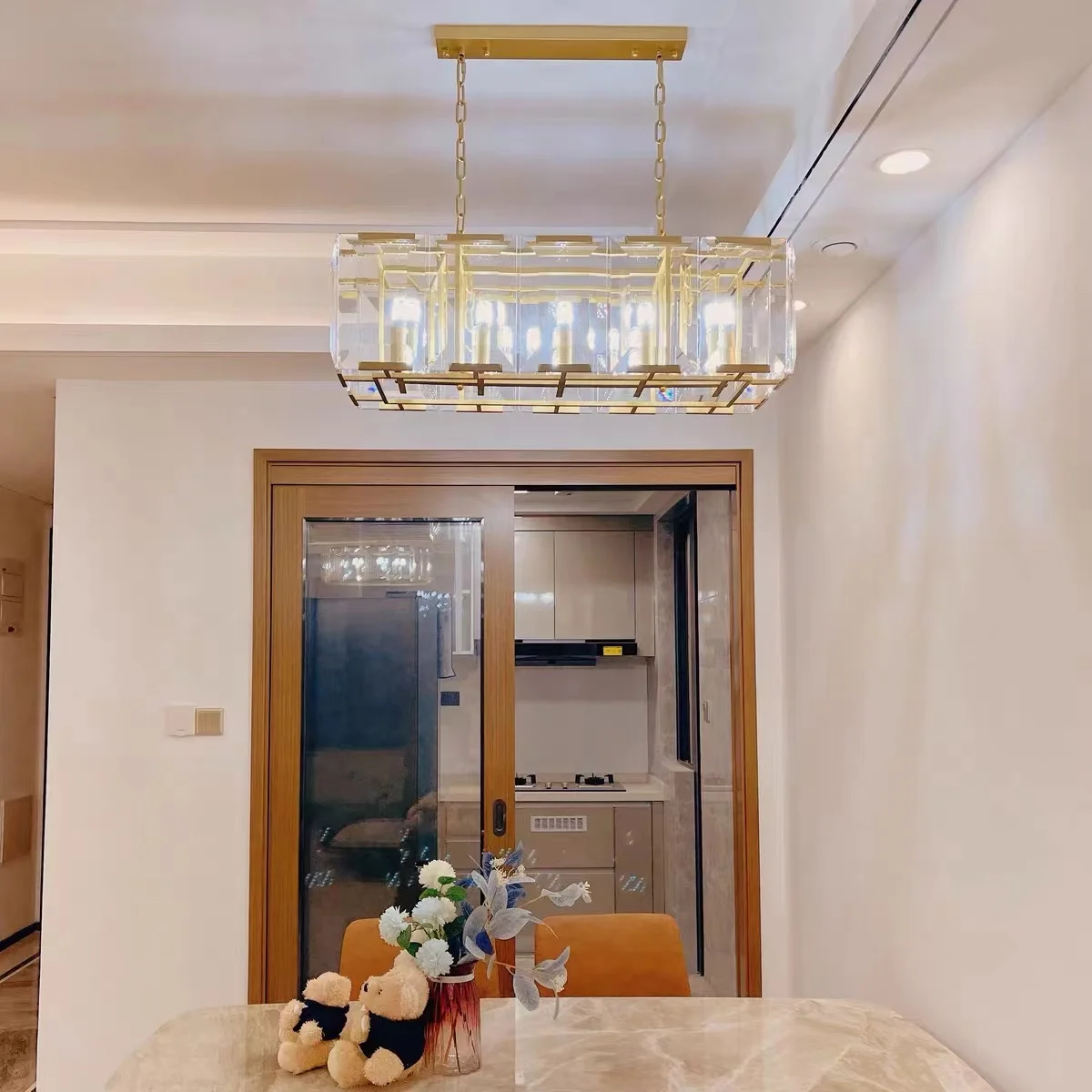 Vintage American LED Black Crystal Designer