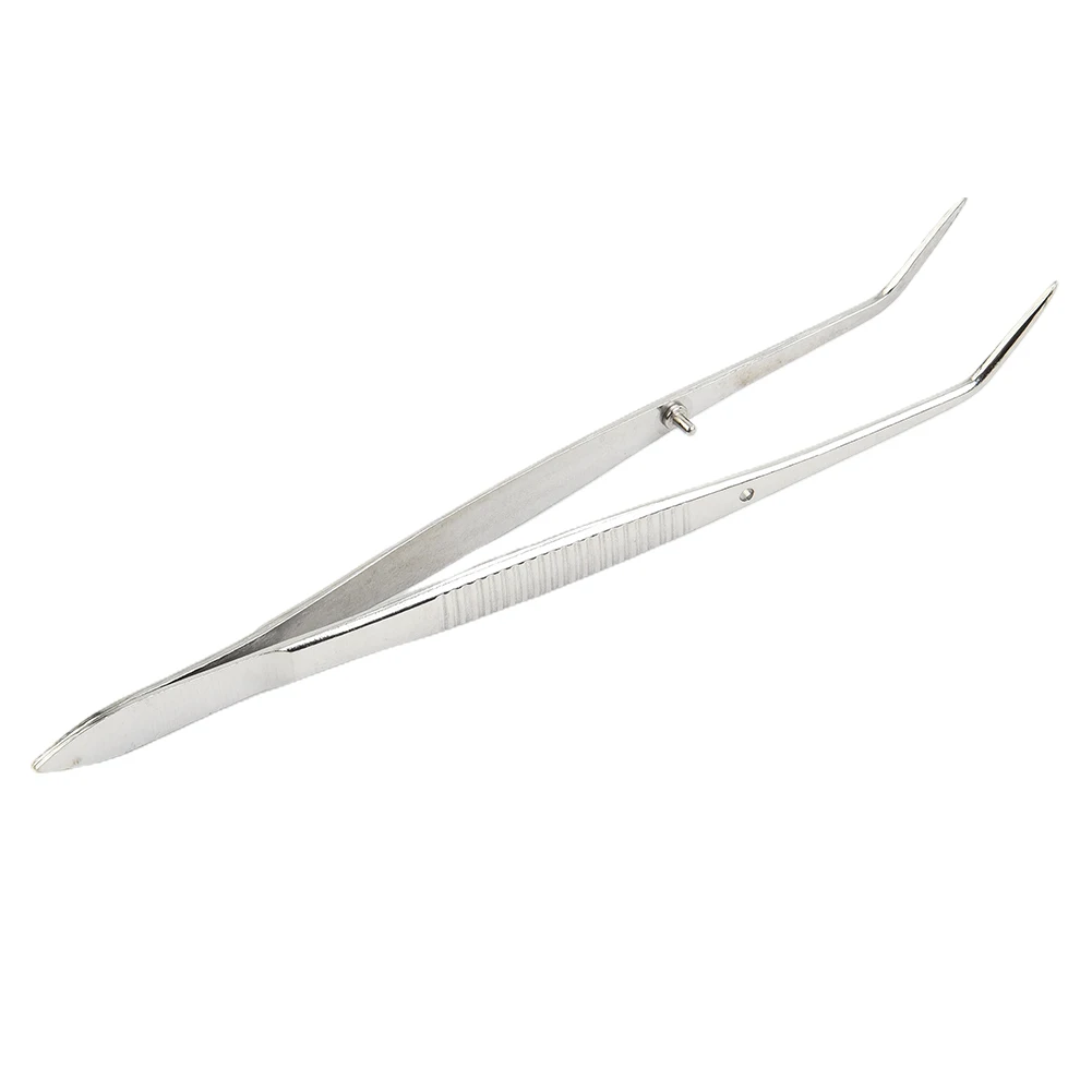 Stainless Steel Tweezers With Curved Pointed Serrated Tip Home Medical Dental Garden Daily Kitchen Precision Tweezer Tools