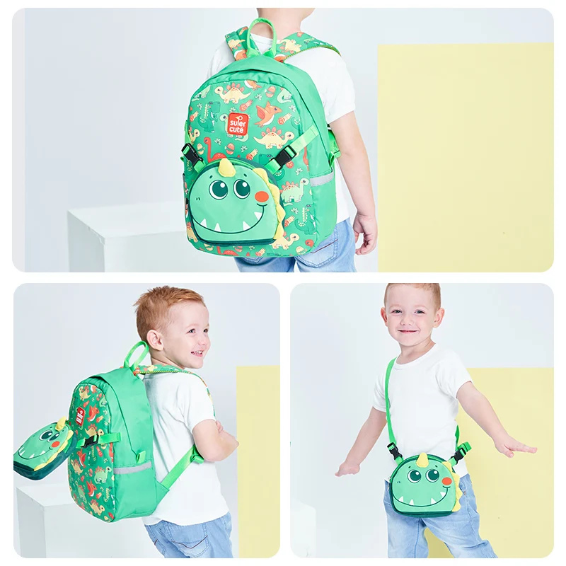 Kid\'s Cartoon Backpacks for Teenager Dinosaur Cute Kindergarten Schoolbag Waterproof Kids Book bags Boys Girls Shoulder Bag