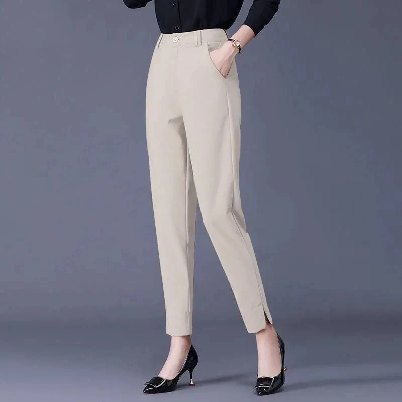 white dress pants women Pantaln de Vestir Tiro Alto Tall Victoria - Blanco Alloy Apparel Tall High Waist