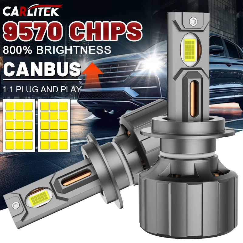 

H7 H4 H7 Светодиодные лампы для фар Canbus H1 H3 H11 H8 H9 9005 HB3 9006 HB4 9012 HIR2 6000K Диоды 4 медные трубки Автомобильные противотуманные фары