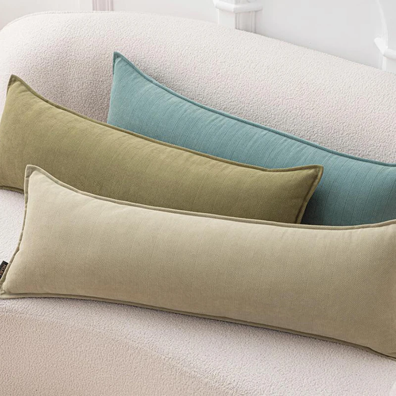 30x50/70/90/120cm Solid Color Rectangle Throw Pillow Cover Nordic Sofa Waist Cushion Cover Home Decorative Pillowcase Large Size