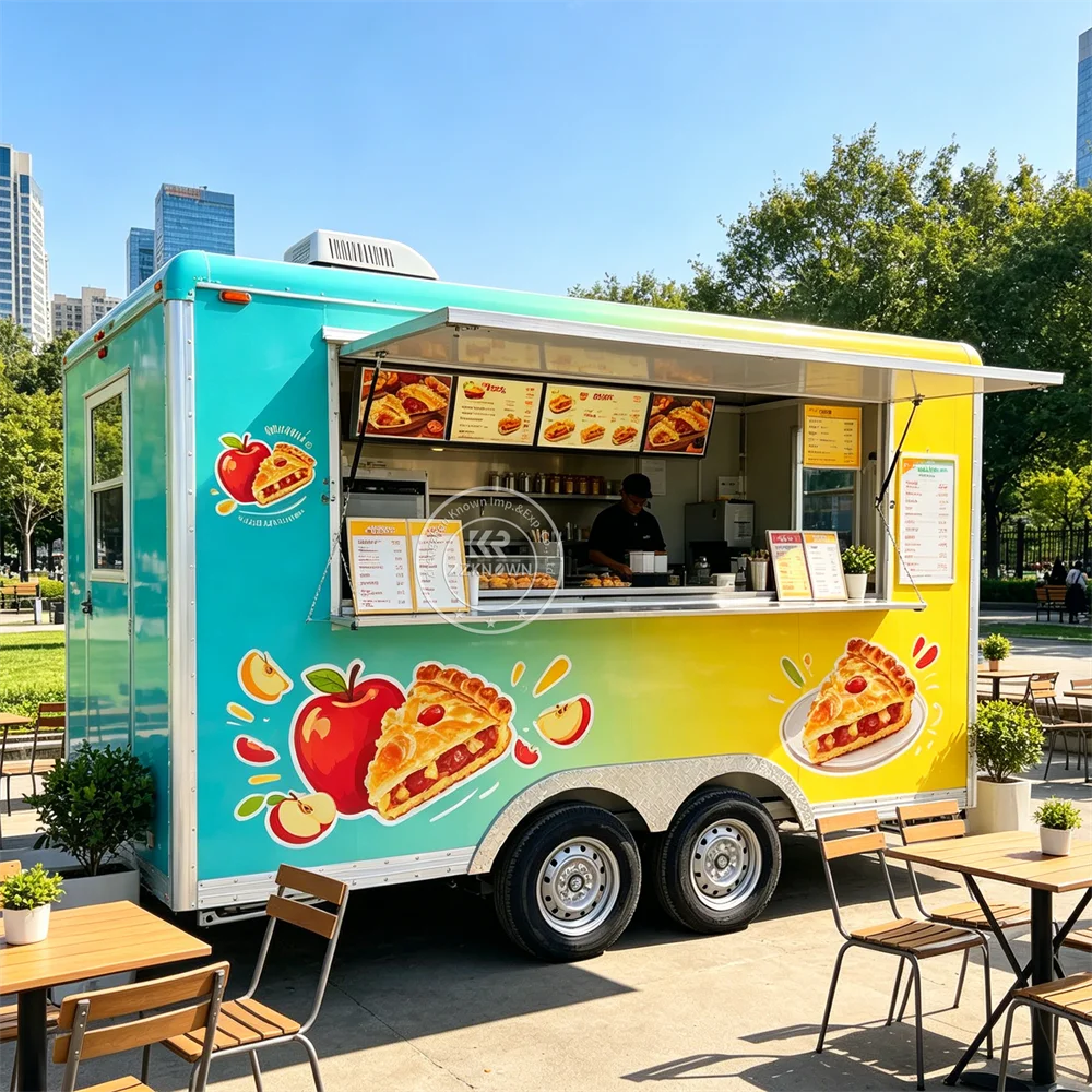 

Concession Food Cart Hot Sale Catering Trailer Mobile Coffee Snack Cart Outdoor Food Truck Trailer With Full Kitchen