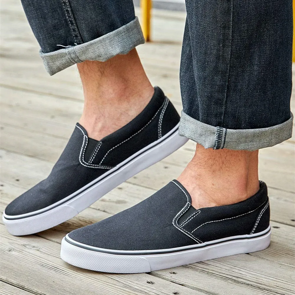 

GOLDEN CAMEL Men's Slip on Canvas Shoes Lightweight Skateboarding Shoes for Men Casual Walking Sneakers Comfortable Skate Shoes