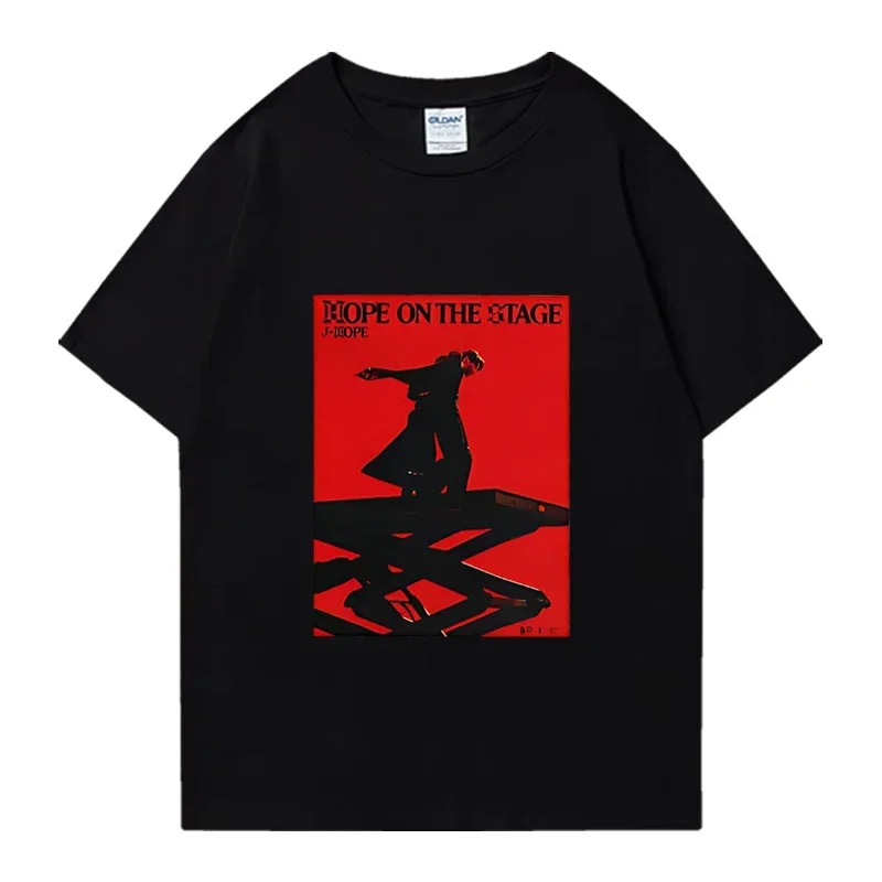 

J-Hope Hope on The Stage Tour 2025 print TShirt Fashion Men ' s women classic Hip Hop Clothing Retro 100% Cotton Cool TShirts