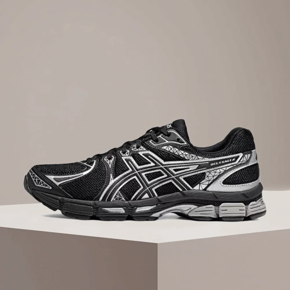 ASICS Gel-Exalt 2:Comfortable,Stylish,Durable,Breathable Low-Top Casual Men's Running Shoes in Black/Silver 1011B918-001