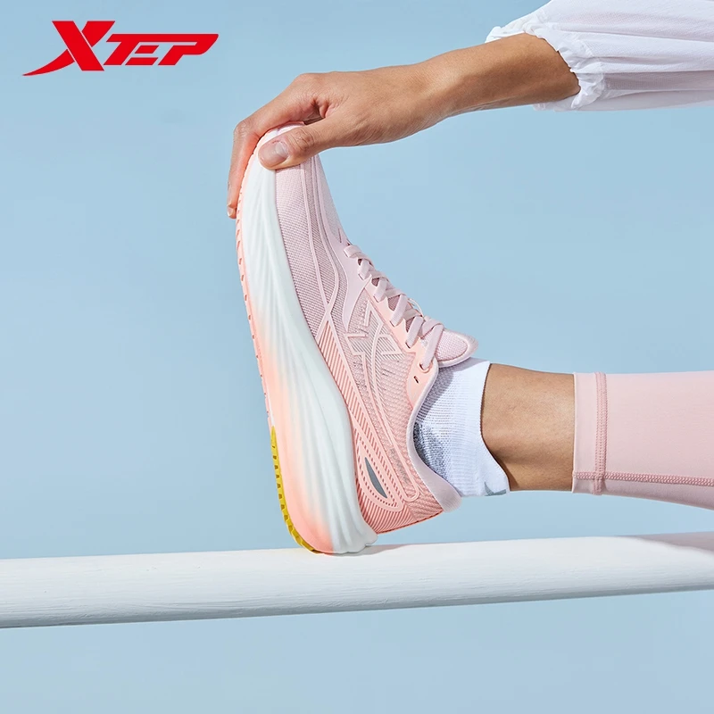 Xtep Chasing Clouds Running Shoes For Women 2024 Summer Rebound Women\'s Sports Shoes Thick Sole Breathable Sneakers 876218110057