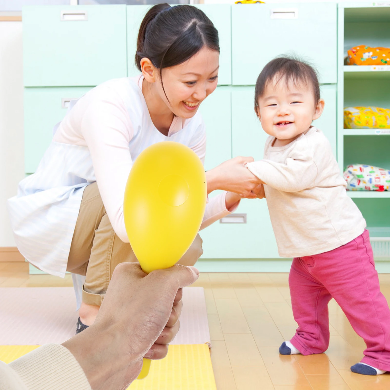 

6Pcs Sand Plastic Maracas Musical Instruments Early Educational Music Shakers Preschool Noisemakers