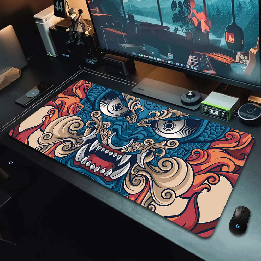 Chinese Beast Mouse Pad Gamer XXL Rubber Laptop Computer Gaming Mousepad 800x300mm Game Accessories Large Desk Mat Keyboard Pads