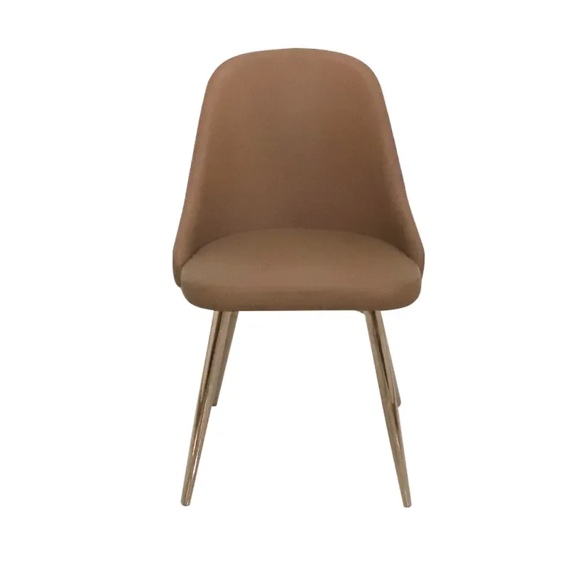 Stackable Cream Rattan Dining Chair with Small Backrest Modern Wrought Iron Frame for Coffee Shop Commercial Use