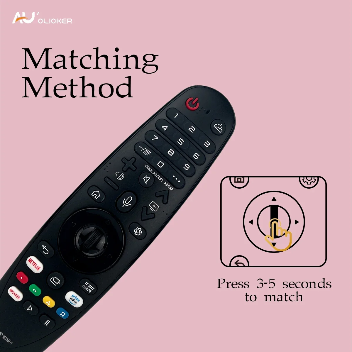 MR20GA Voice Magic Remote AKB75855501 for MR20GA TV Magic Remote Replacement AN-MR20GA MR19BA MR18BA with Pointer Function