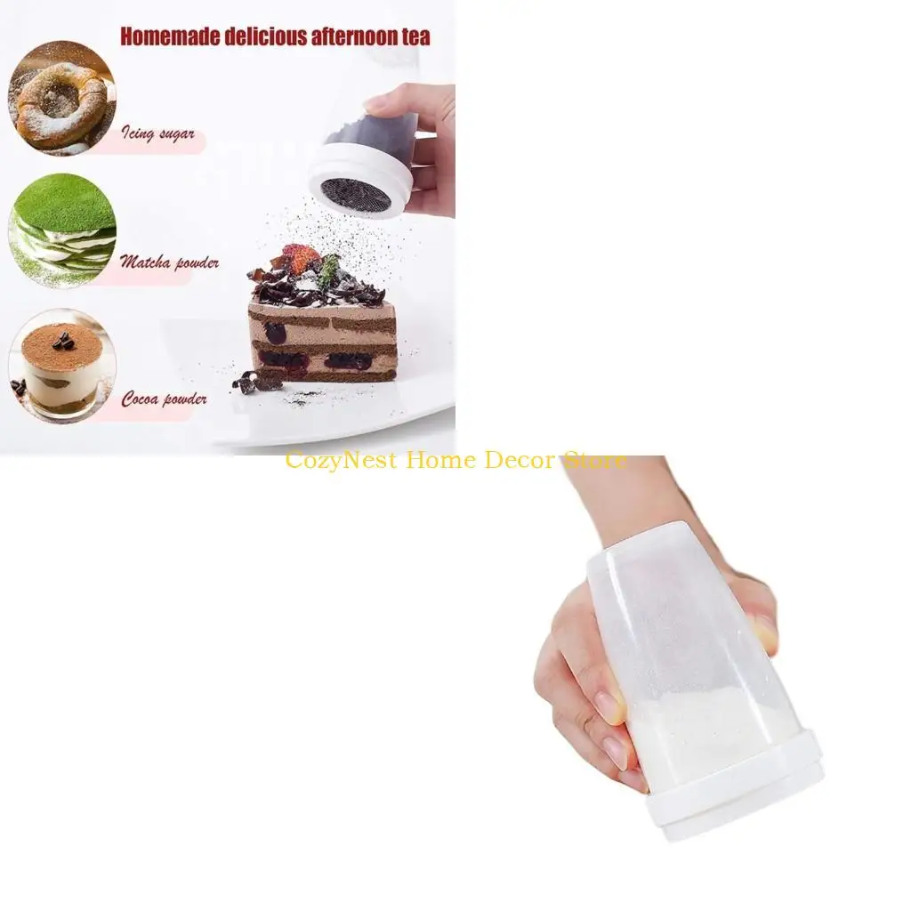 92MF Adjustable Flour Sprinkler Plastic Powder Shaker Stirrer Jar Flour Spreader