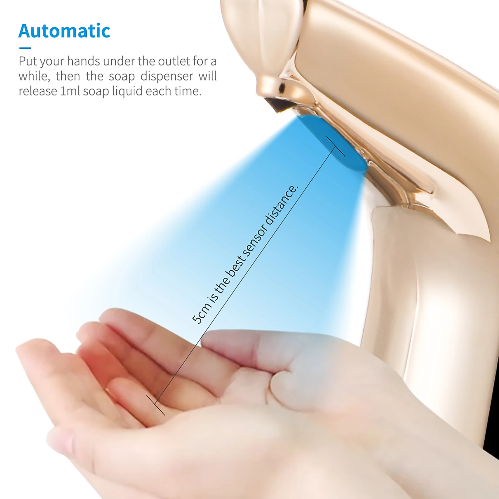 400ML Automatic Soap Dispenser Handsfree Home Kitchen Hand Washer Soap Bottle Automatic Liquid Bathroom Touchless Soap Container