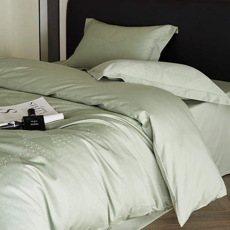 

100 long-staple cotton four-piece set French high-end home textile bedding satin jacquard four-piece set