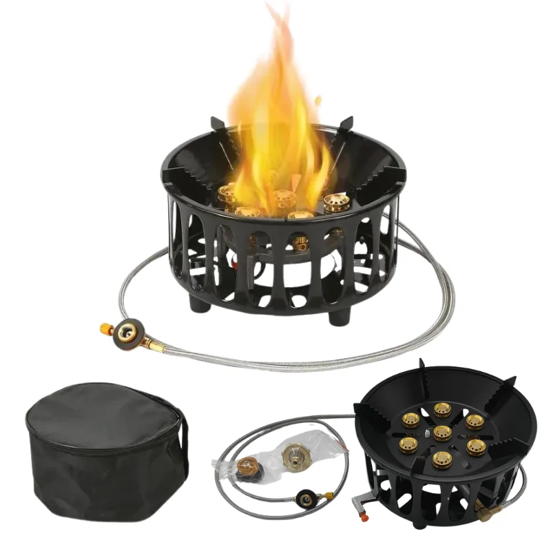 

16800W Strong Fire Power Camping Stove Portable Tourist Gas Burner Windproof Outdoor Stoves Hiking Trips BBQ Accessory