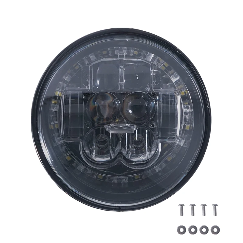 LED Headlight Replacement With High Low Beam And Halo Ring For Vespa Primavera 150