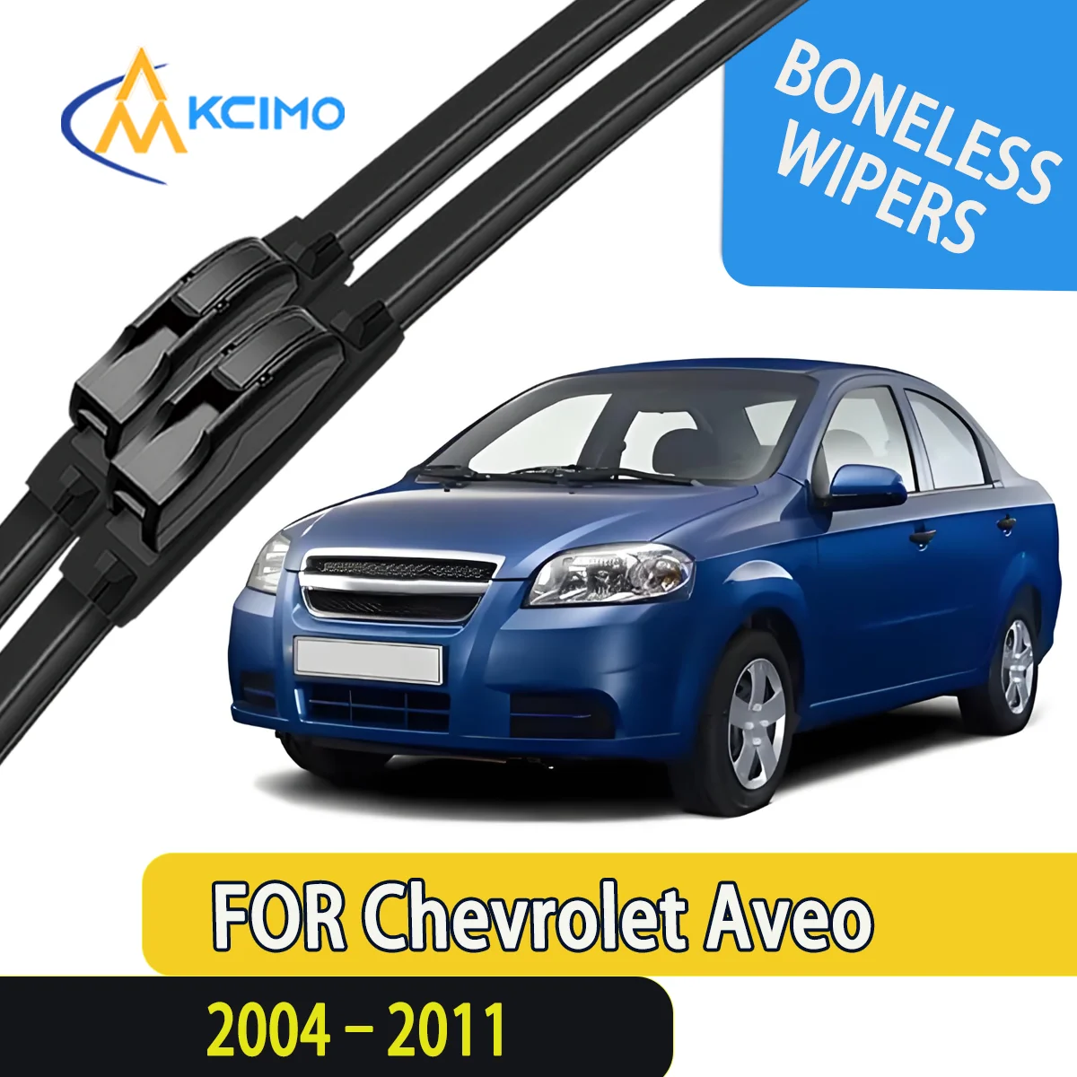 

2pcs Quality Windscreen Silent Black Car Rain Brush Suitable for Chevrolet Aveo T200/T250 2004-2011 Chevrolet Kalos/Chevrolet