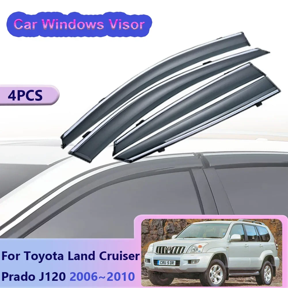 

Window Visor for Toyota Land Cruiser Prado J120 FJ120 LC120 2003~2009 Lexus GX 470 Sun Rain Guards Vent Smoke Covers Accessories