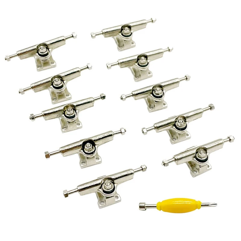 10 Pcs 29Mm Fingerboard Trucks Finger Skateboard Deck With Nuts With Spanner Screwdriver For Finger Skateboards